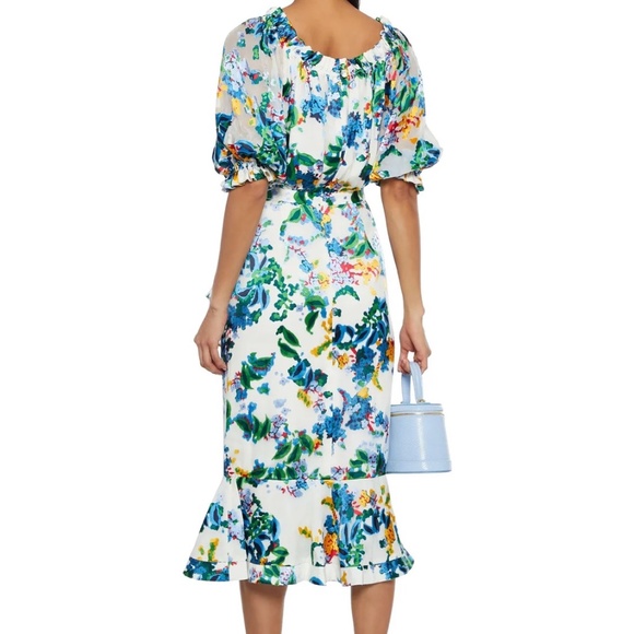 Saloni Olivia wrap effect floral print - Picture 3 of 5